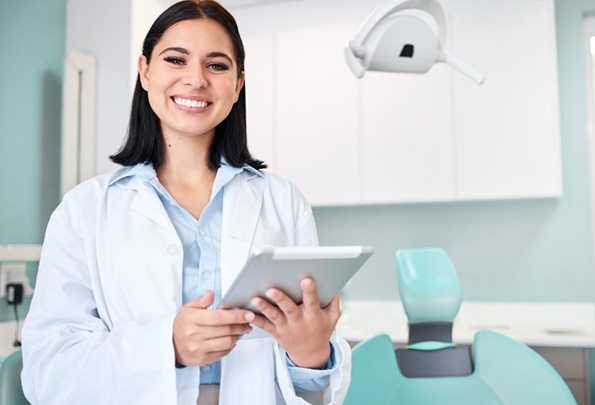 Dentist smiles