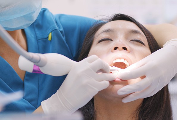 Laser periodontal treatment uses a soft tissue laser for a more comfortable treatment