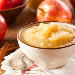 Applesauce mixture inside of a bowl