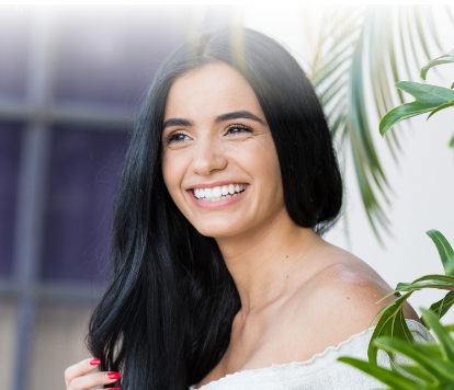 woman smiling
