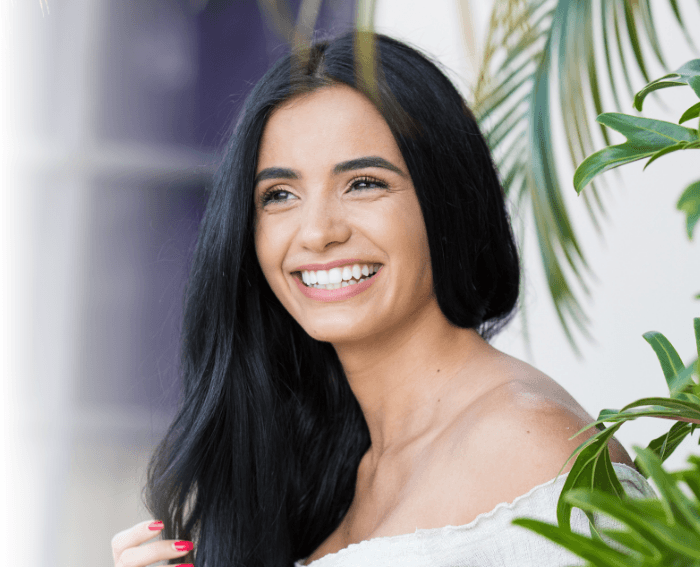 woman smiling