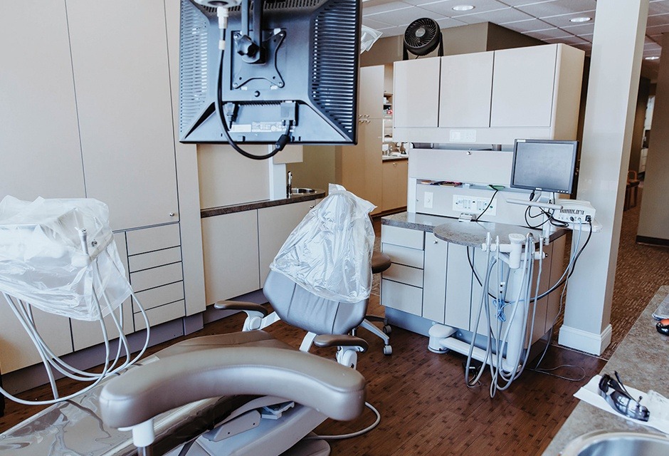 Modern dental exam room