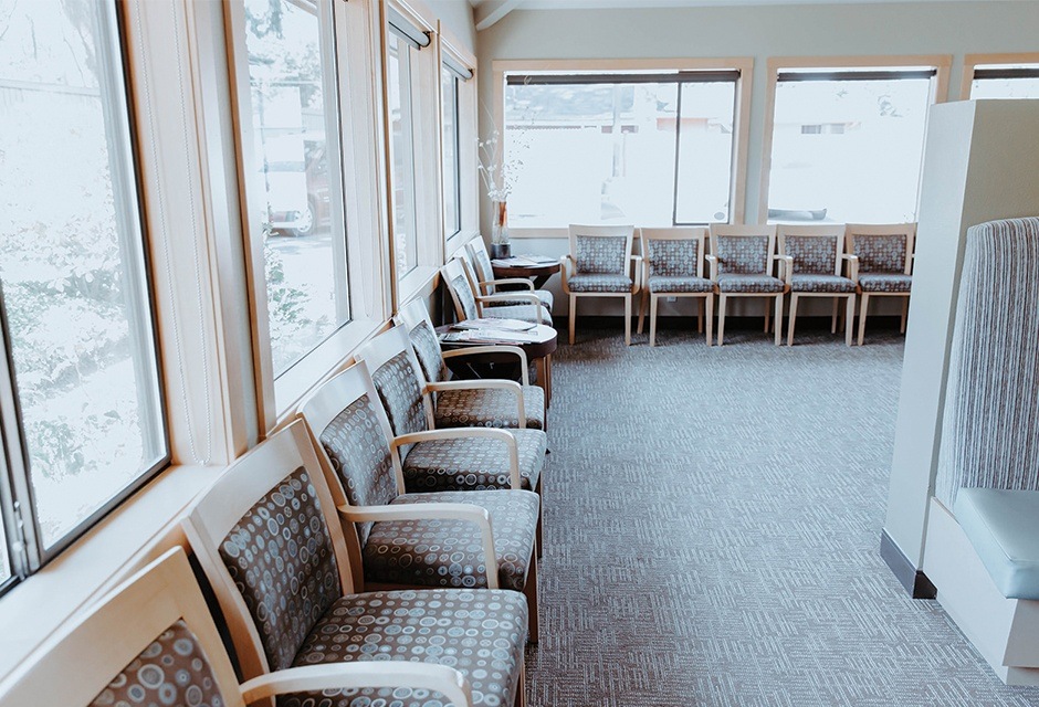 Dental office waiting room