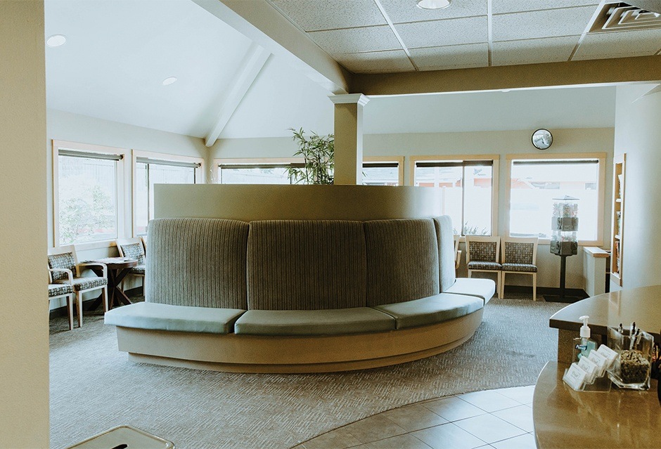 Comfortable seating in waiting room