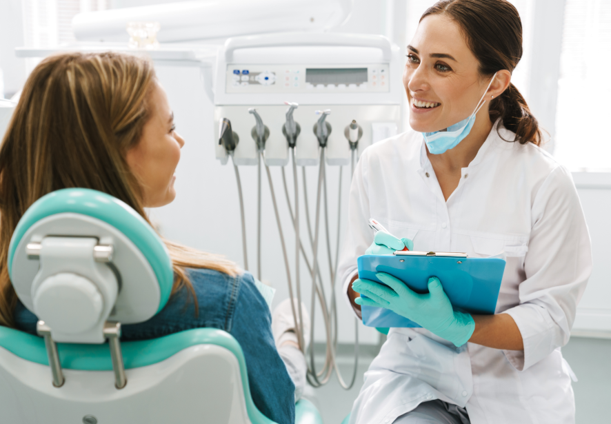 Dentist and patient